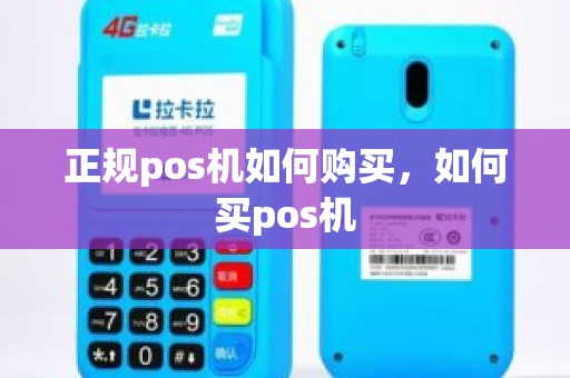 正规pos机如何购买，如何买pos机