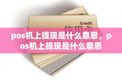pos机上提现是什么意思，pos机上提现是什么意思