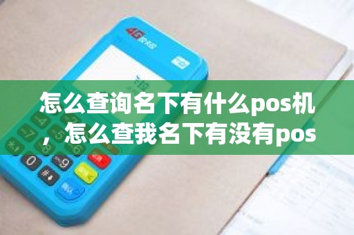 怎么查询名下有什么pos机，怎么查我名下有没有pos机