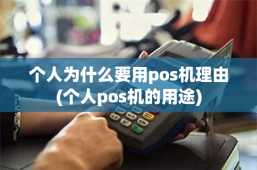 个人为什么要用pos机理由(个人pos机的用途)