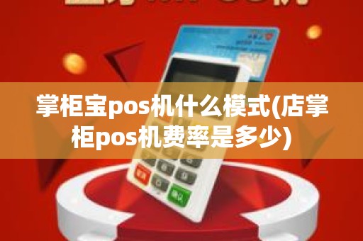 掌柜宝pos机什么模式(店掌柜pos机费率是多少)