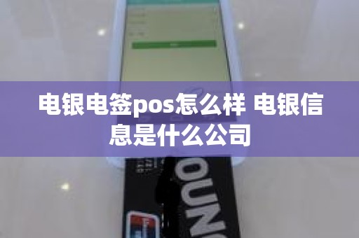电银电签pos怎么样 电银信息是什么公司