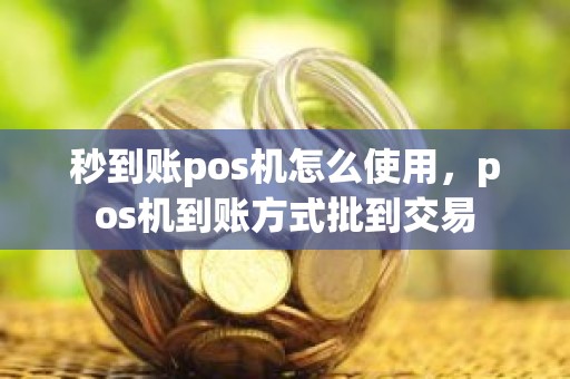 秒到账pos机怎么使用，pos机到账方式批到交易