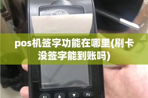 pos机签字功能在哪里(刷卡没签字能到账吗)