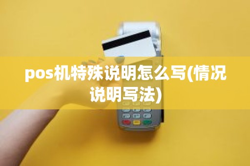pos机特殊说明怎么写(情况说明写法)