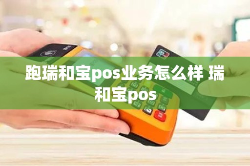 跑瑞和宝pos业务怎么样 瑞和宝pos