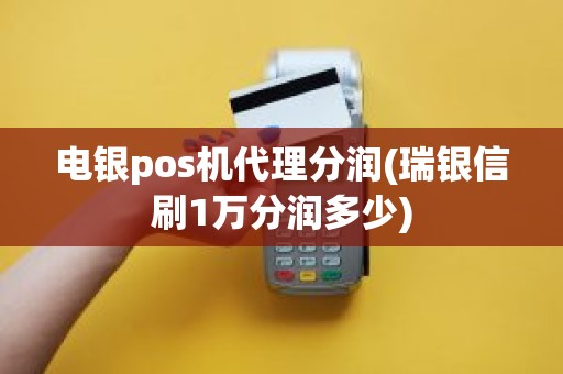 电银pos机代理分润(瑞银信刷1万分润多少)