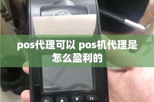 pos代理可以 pos机代理是怎么盈利的
