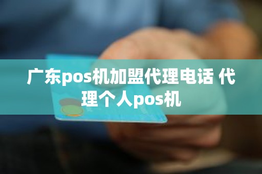 广东pos机加盟代理电话 代理个人pos机