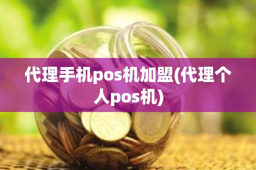 代理手机pos机加盟(代理个人pos机)