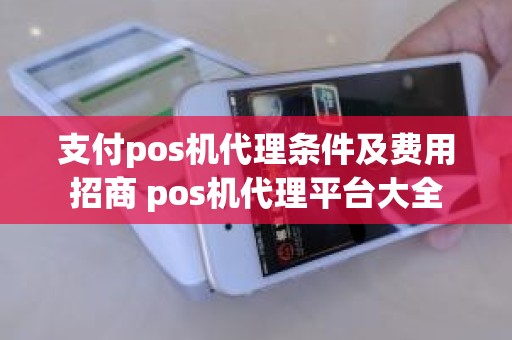 支付pos机代理条件及费用招商 pos机代理平台大全
