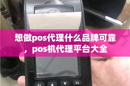 想做pos代理什么品牌可靠，pos机代理平台大全