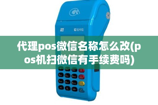 代理pos微信名称怎么改(pos机扫微信有手续费吗)