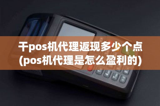 干pos机代理返现多少个点(pos机代理是怎么盈利的)