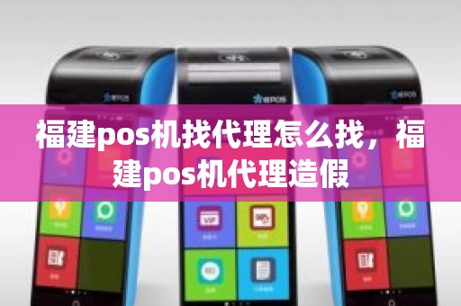 福建pos机找代理怎么找，福建pos机代理造假