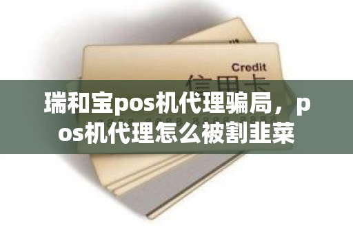 瑞和宝pos机代理骗局，pos机代理怎么被割韭菜