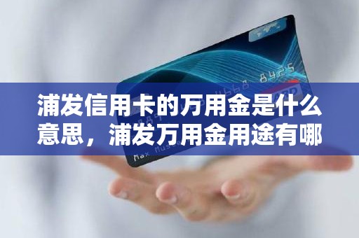 浦发信用卡的万用金是什么意思，浦发万用金用途有哪些