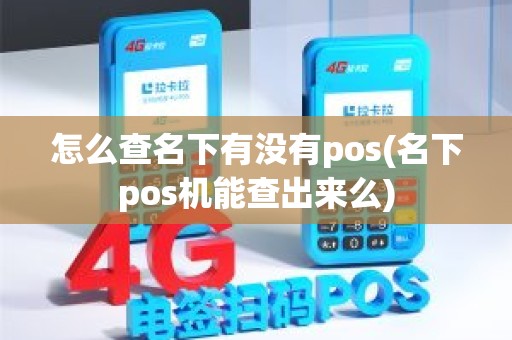 怎么查名下有没有pos(名下pos机能查出来么)