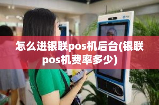 怎么进银联pos机后台(银联pos机费率多少)