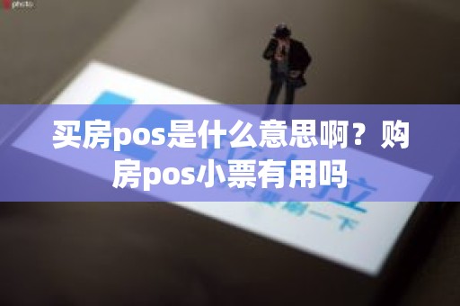 买房pos是什么意思啊？购房pos小票有用吗