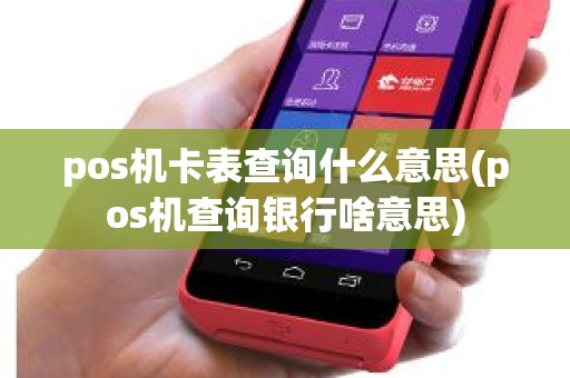 pos机卡表查询什么意思(pos机查询银行啥意思)