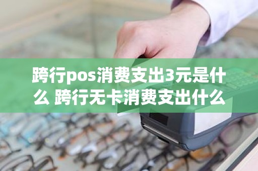 跨行pos消费支出3元是什么 跨行无卡消费支出什么意思