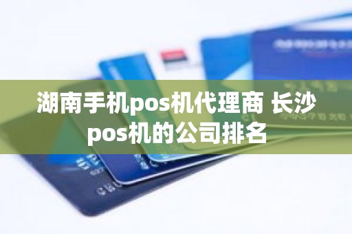 湖南手机pos机代理商 长沙pos机的公司排名