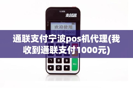 通联支付宁波pos机代理(我收到通联支付1000元)
