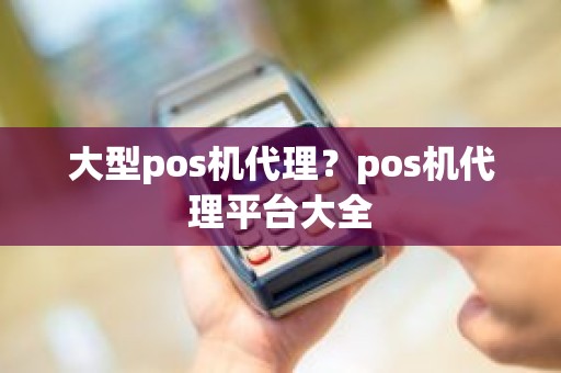 大型pos机代理？pos机代理平台大全