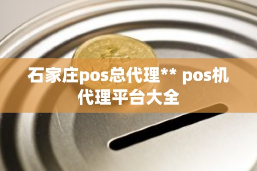 石家庄pos总代理** pos机代理平台大全