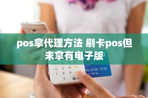 pos拿代理方法 刷卡pos但未拿有电子版
