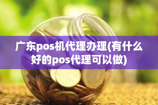广东pos机代理办理(有什么好的pos代理可以做)