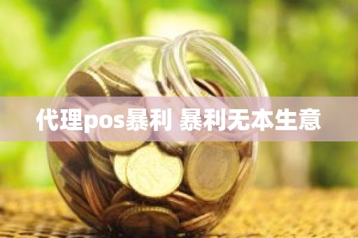代理pos暴利 暴利无本生意