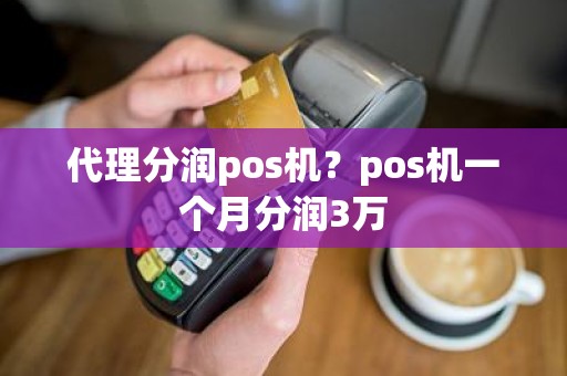 代理分润pos机？pos机一个月分润3万