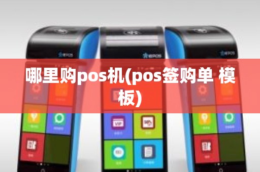 哪里购pos机(pos签购单 模板)