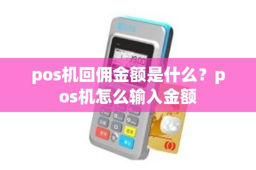 pos机回佣金额是什么？pos机怎么输入金额
