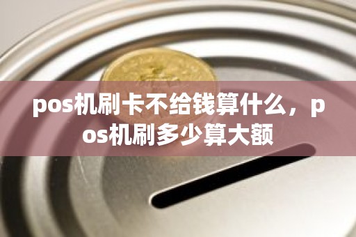 pos机刷卡不给钱算什么，pos机刷多少算大额