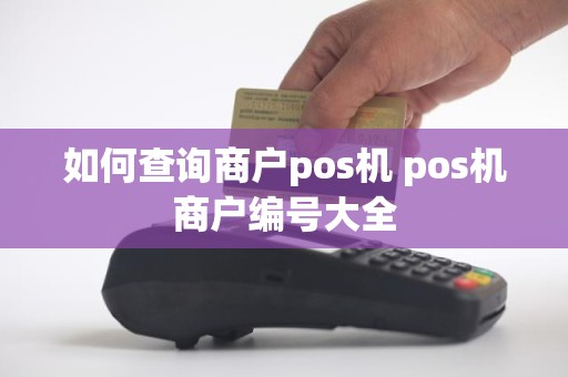 如何查询商户pos机 pos机商户编号大全