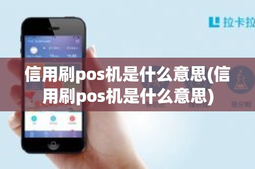 信用刷pos机是什么意思(信用刷pos机是什么意思)