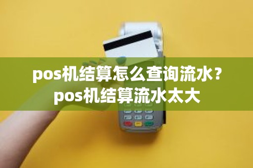 pos机结算怎么查询流水？pos机结算流水太大
