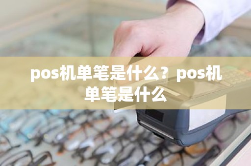 pos机单笔是什么？pos机单笔是什么