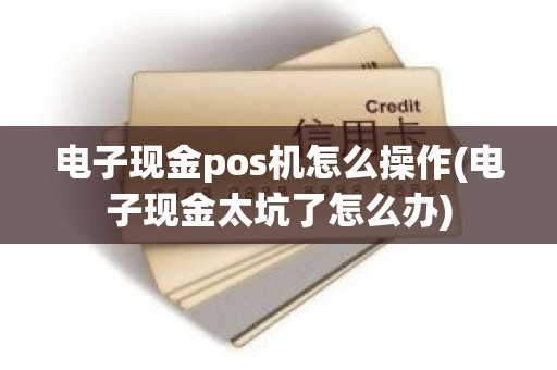 电子现金pos机怎么操作(电子现金太坑了怎么办)