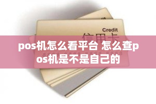 pos机怎么看平台 怎么查pos机是不是自己的