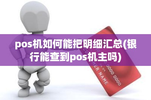 pos机如何能把明细汇总(银行能查到pos机主吗)