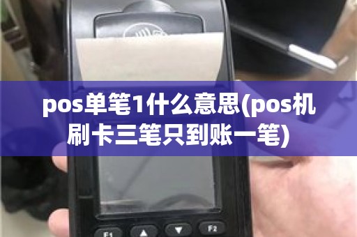 pos单笔1什么意思(pos机刷卡三笔只到账一笔)