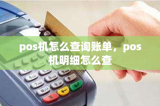 pos机怎么查询账单，pos机明细怎么查