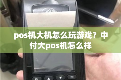 pos机大机怎么玩游戏？中付大pos机怎么样
