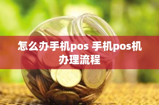 怎么办手机pos 手机pos机办理流程