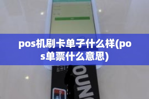 pos机刷卡单子什么样(pos单票什么意思)