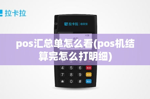 pos汇总单怎么看(pos机结算完怎么打明细)